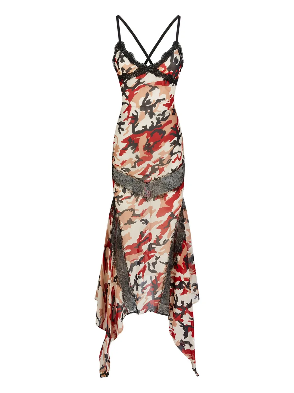 Камуфляжное платье с кружевными вставками The Attico, нейтральный
Камуфляжное платье с кружевными вставками The Attico, нейтральный