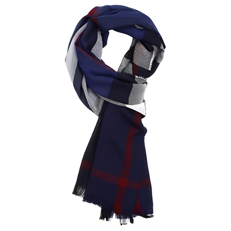 Burberry Вязаный шарф мужской, Blue Multicolor 
Burberry Вязаный шарф мужской, Blue Multicolor