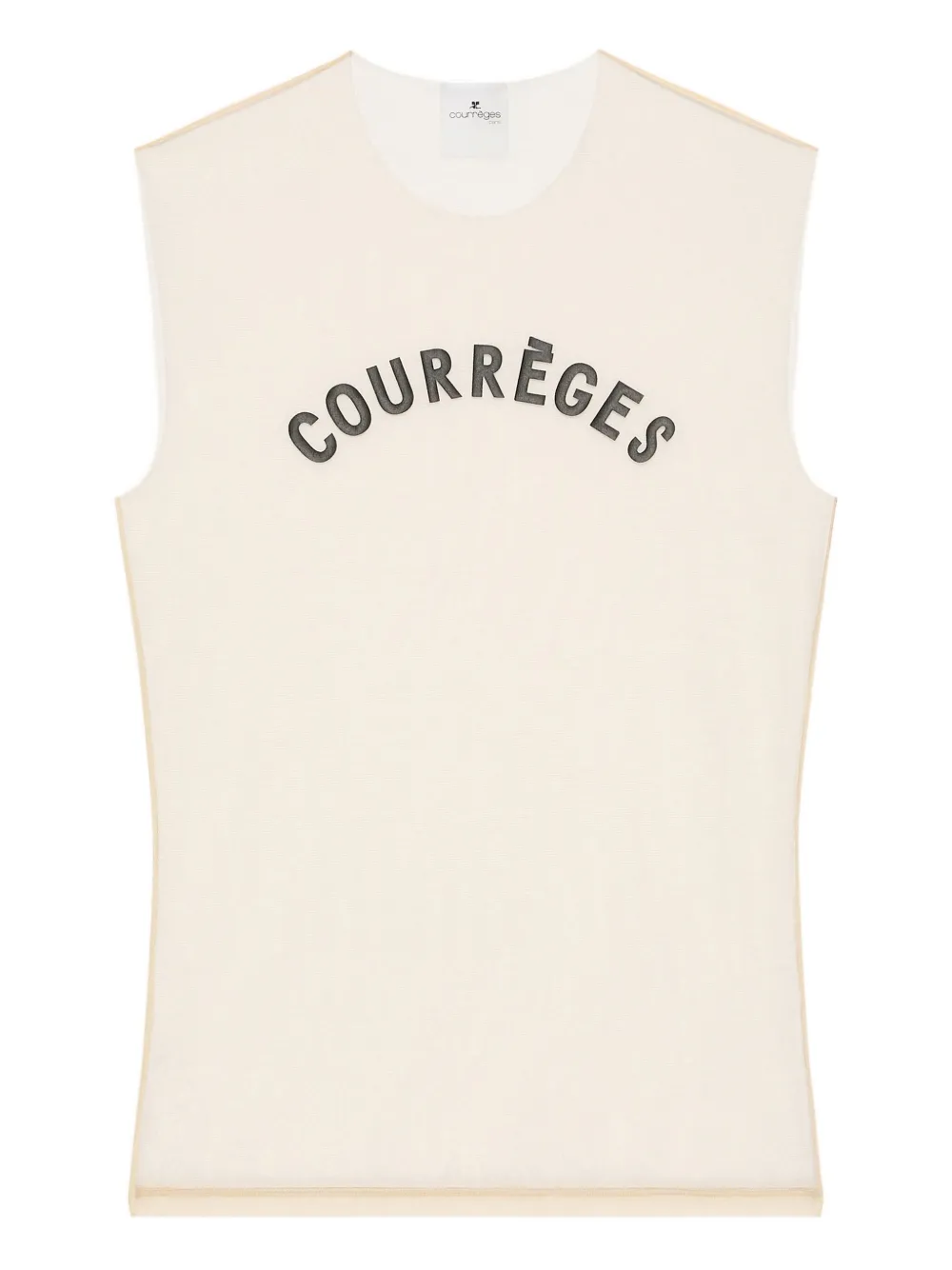 Топ без рукавов с логотипом Courrèges, нейтральный
Топ без рукавов с логотипом Courrèges, нейтральный