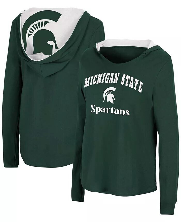 Женская зеленая футболка с длинным рукавом и худи Michigan State Spartans Catalina Colosseum
Женская зеленая футболка с длинным рукавом и худи Michigan State Spartans Catalina Colosseum