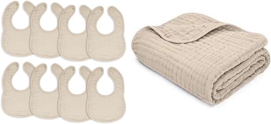 Муслиновые детские нагрудники Comfy Cubs и детское муслиновое одеяло в комплекте
Муслиновые детские нагрудники Comfy Cubs и детское муслиновое одеяло в комплекте