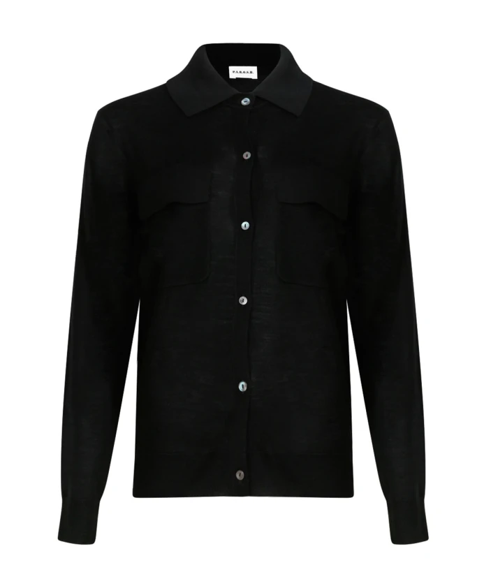 Черный вязаный кардиган-пуловер P.A.R.O.S.H., черный
Черный вязаный кардиган-пуловер P.A.R.O.S.H., черный