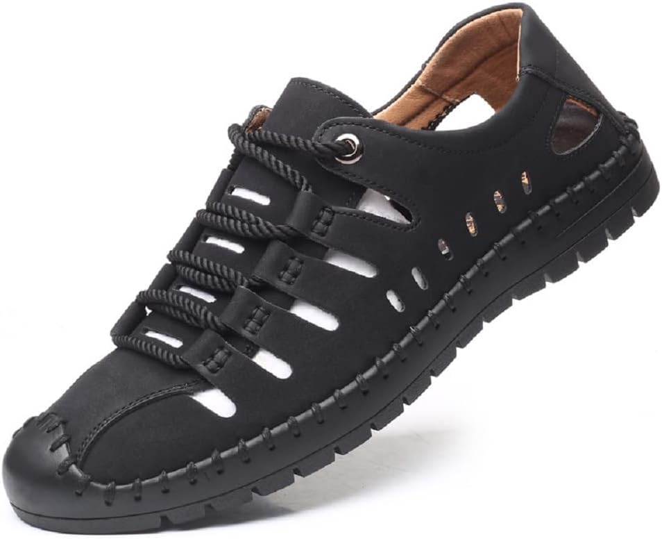 Мужские летние сандалии SAFECAMS с закрытым носком, шнуровкой, для активного отдыха и рыбалки, кожаные, дышащие, противоскользящие, пляжные мокасины, черный
Мужские летние сандалии SAFECAMS с закрытым носком, шнуровкой, для активного отдыха и рыбалки, кожаные, дышащие, противоскользящие, пляжные мокасины, черный