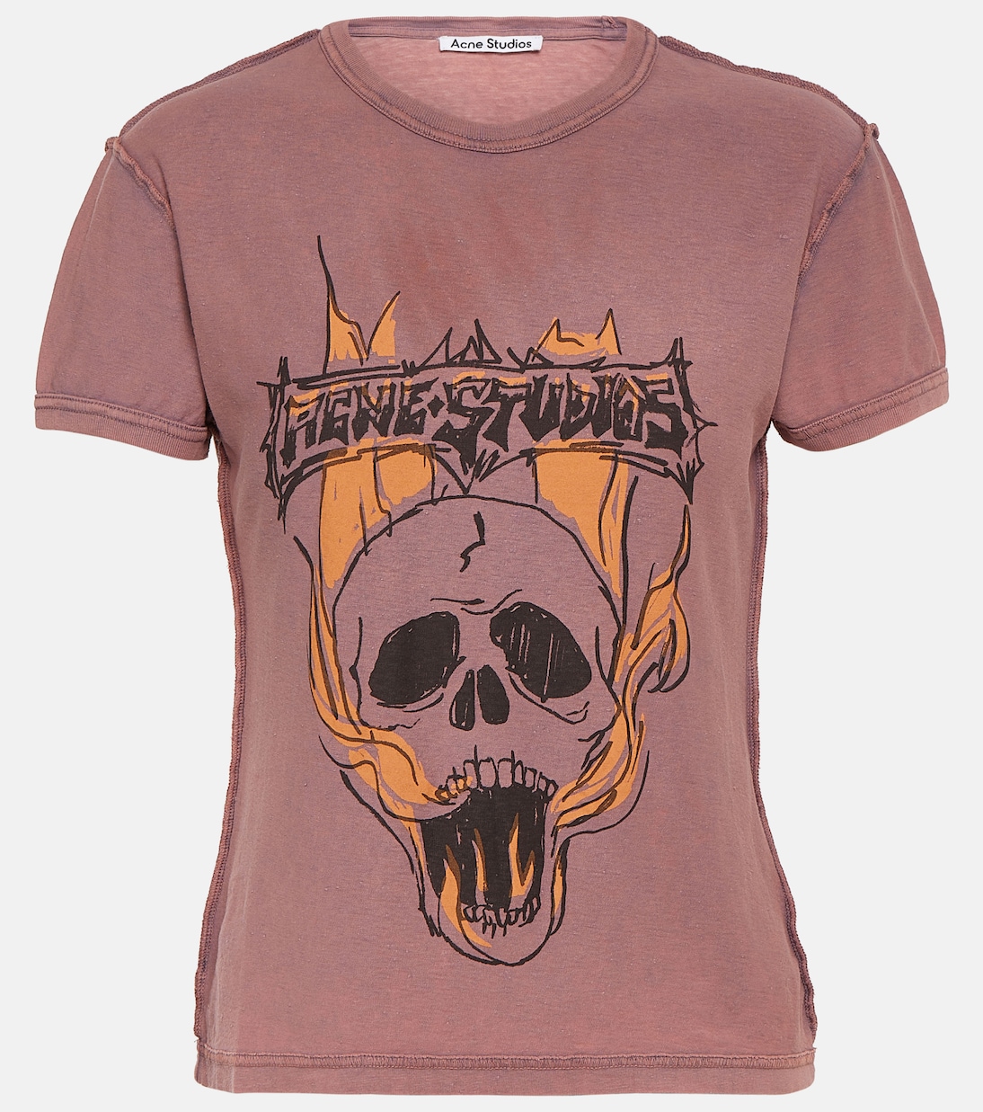 Футболка из хлопкового джерси с принтом Acne Studios, Mauve Pink
Футболка из хлопкового джерси с принтом Acne Studios, Mauve Pink