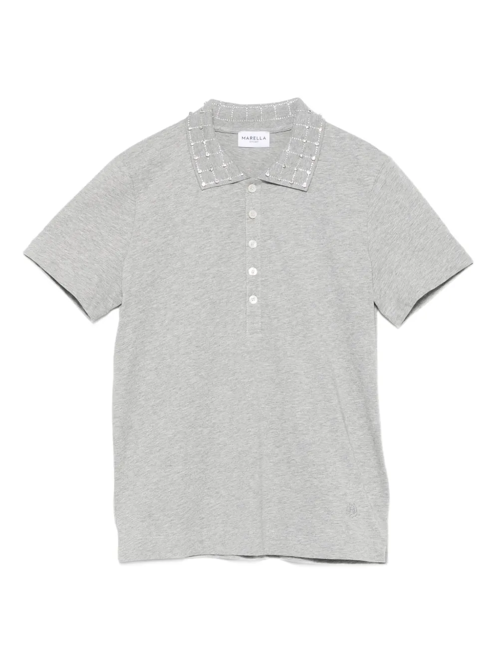Рубашка поло с декорированным воротником Marella, серый
Рубашка поло с декорированным воротником Marella, серый