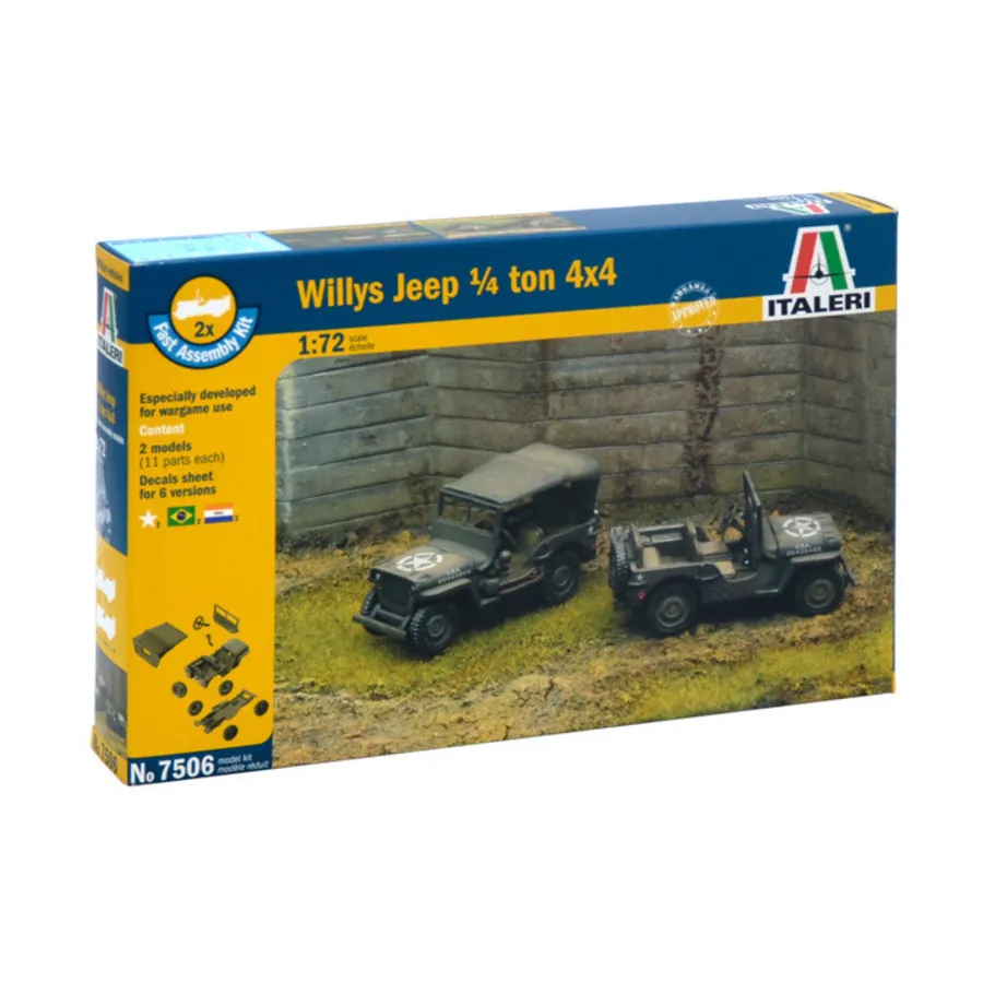 Джип Willys 1/4 тонны 4x4, Military Vehicles (1:72) (Italeri)
Джип Willys 1/4 тонны 4x4, Military Vehicles (1:72) (Italeri)