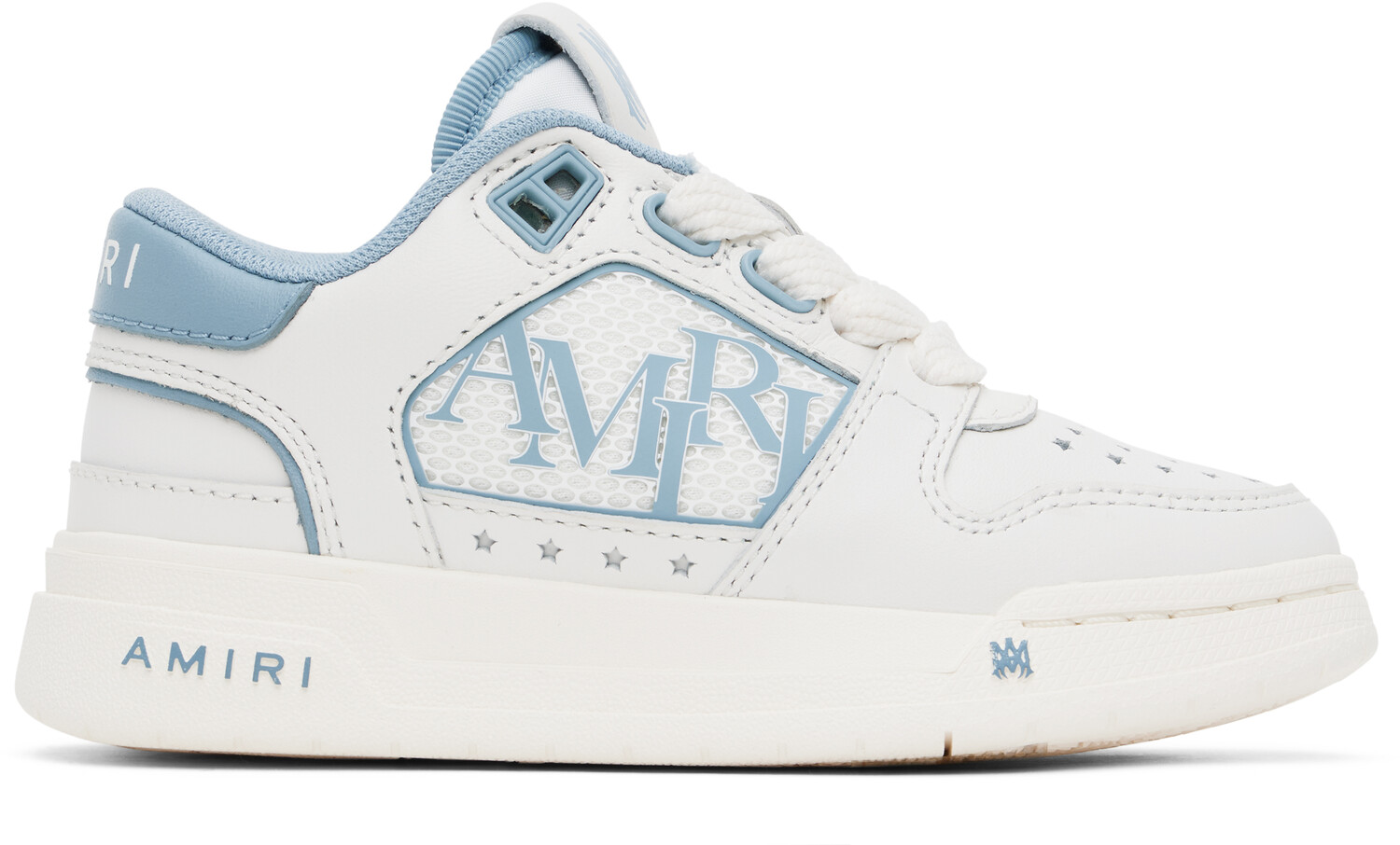 Детские белые и синие классические низкие кеды AMIRI
Детские белые и синие классические низкие кеды AMIRI