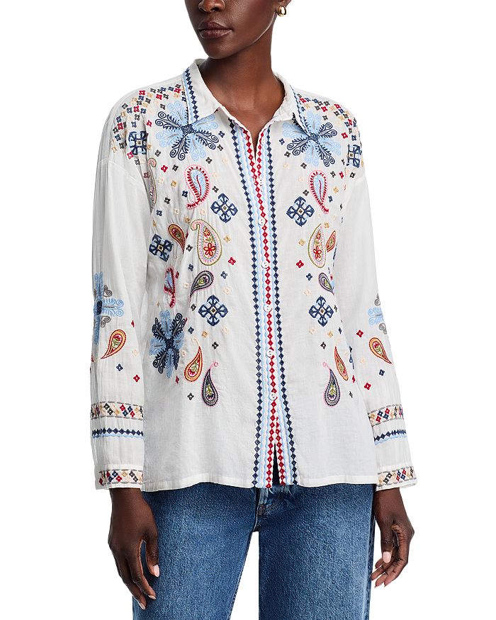 Тонкий топ Audrey с вышивкой Johnny Was, белый
Тонкий топ Audrey с вышивкой Johnny Was, белый