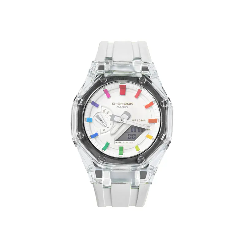 Часы Casio G-Shock Analog-Digital 2100 Series, Rainbow Love, арт. GA-2100-7A7, белый
Часы Casio G-Shock Analog-Digital 2100 Series, Rainbow Love, арт. GA-2100-7A7, белый