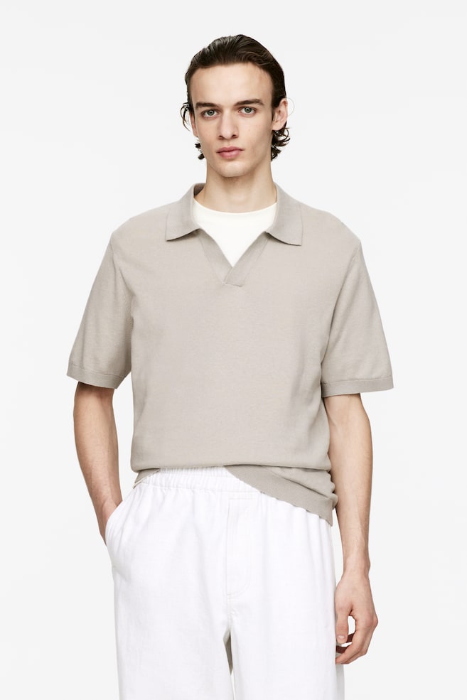 Рубашка поло из хлопка и льна Arket, серый
Рубашка поло из хлопка и льна Arket, серый