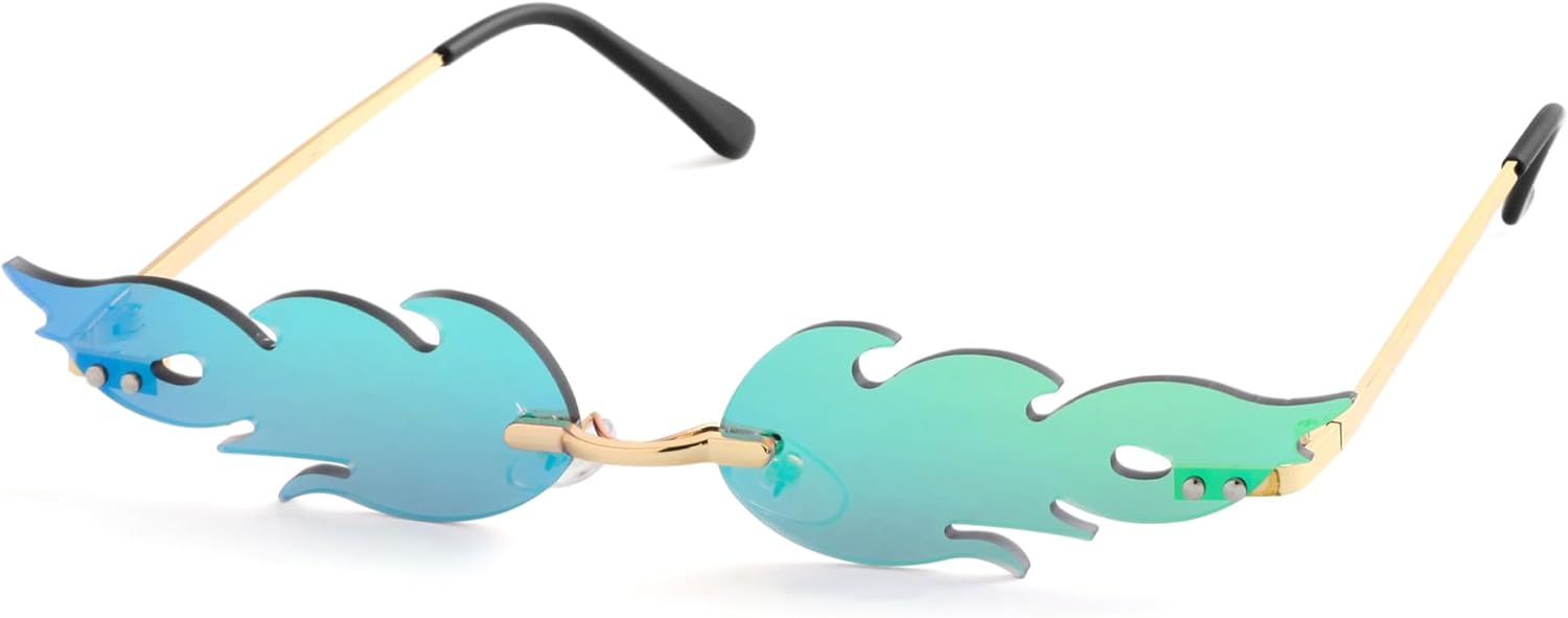 Солнцезащитные очки Onrtry Fire Flame для женщин и мужчин, без оправы, в готическом стиле, для вечеринки на Хэллоуин, оригинальные солнцезащитные очки, A04 Gold/Green Mirrored
Солнцезащитные очки Onrtry Fire Flame для женщин и мужчин, без оправы, в готическом стиле, для вечеринки на Хэллоуин, оригинальные солнцезащитные очки, A04 Gold/Green Mirrored