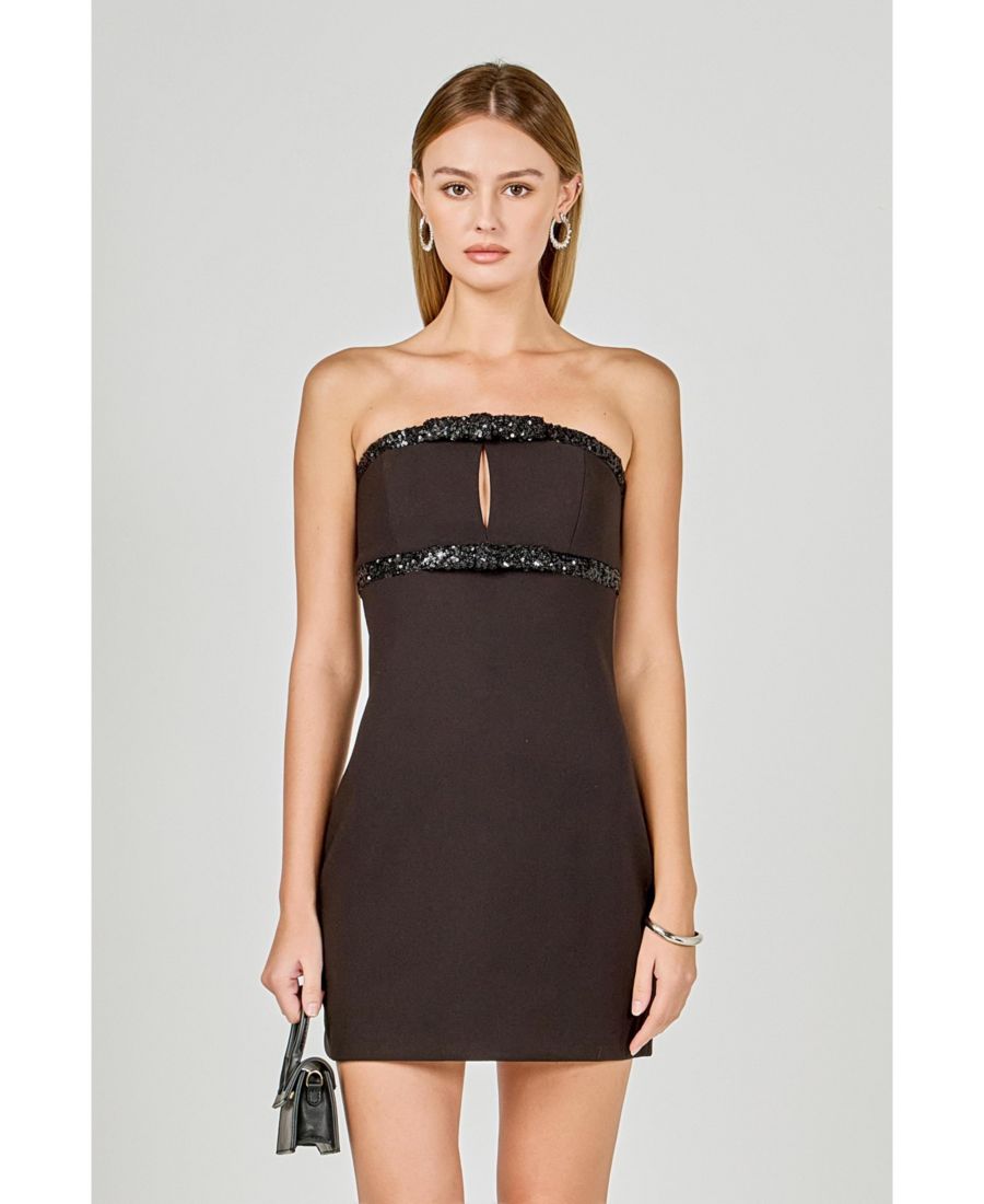 Женское мини-платье без бретелей, отделанное пайетками endless rose, Black
Женское мини-платье без бретелей, отделанное пайетками endless rose, Black