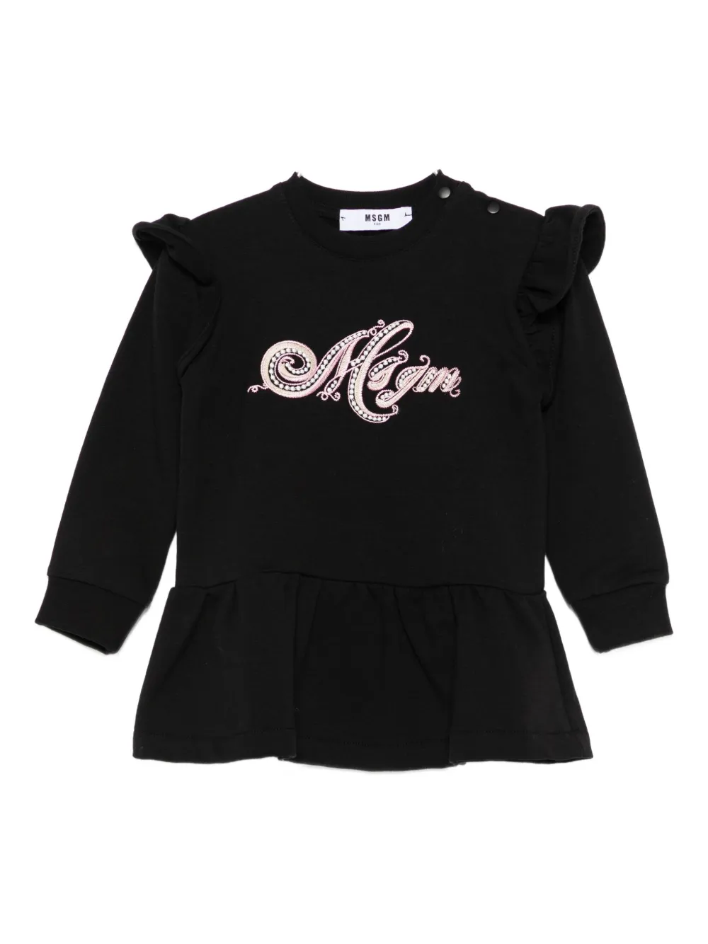 Платье из стрейчевого флиса Msgm Kids, черный
Платье из стрейчевого флиса Msgm Kids, черный