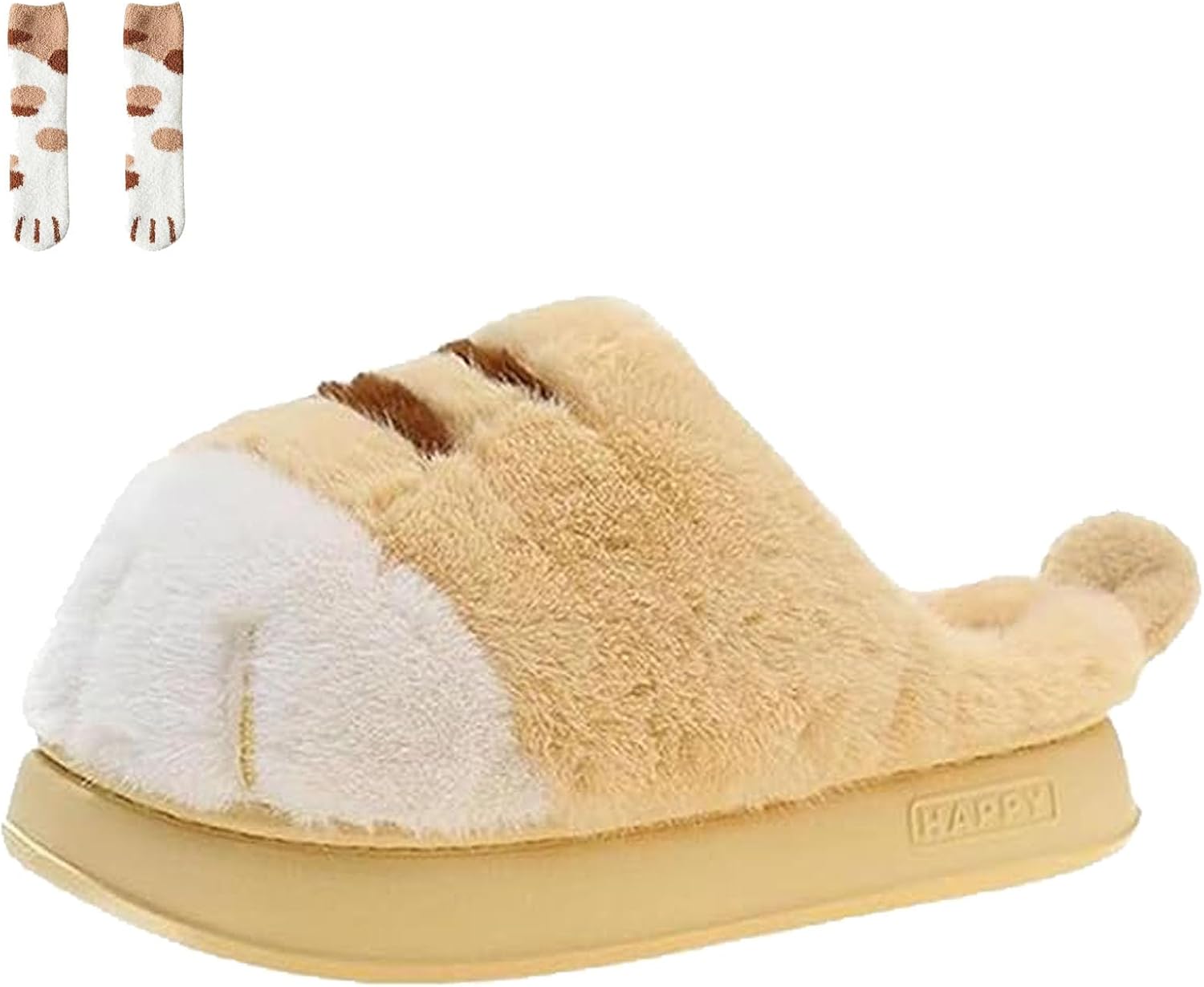 Тапочки в виде кошачьих лапок 2026 года для женщин и мужчин, объемные пушистые тапочки с кошачьими лапками, теплые, уютные, нескользящие, для дома и улицы Generic, желтый
Тапочки в виде кошачьих лапок 2026 года для женщин и мужчин, объемные пушистые тапочки с кошачьими лапками, теплые, уютные, нескользящие, для дома и улицы Generic, желтый