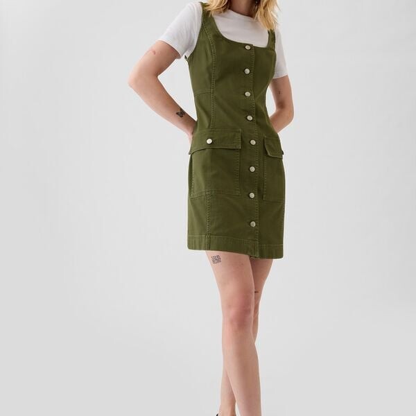 Короткое практичное платье на пуговицах Gap, зеленый
Короткое практичное платье на пуговицах Gap, зеленый