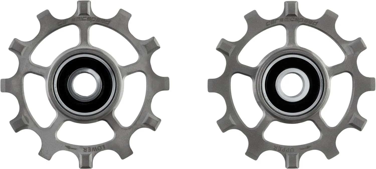 Шкивы для задних переключателей SRAM AXS с покрытием подшипников CeramicSpeed, Titanium
Шкивы для задних переключателей SRAM AXS с покрытием подшипников CeramicSpeed, Titanium