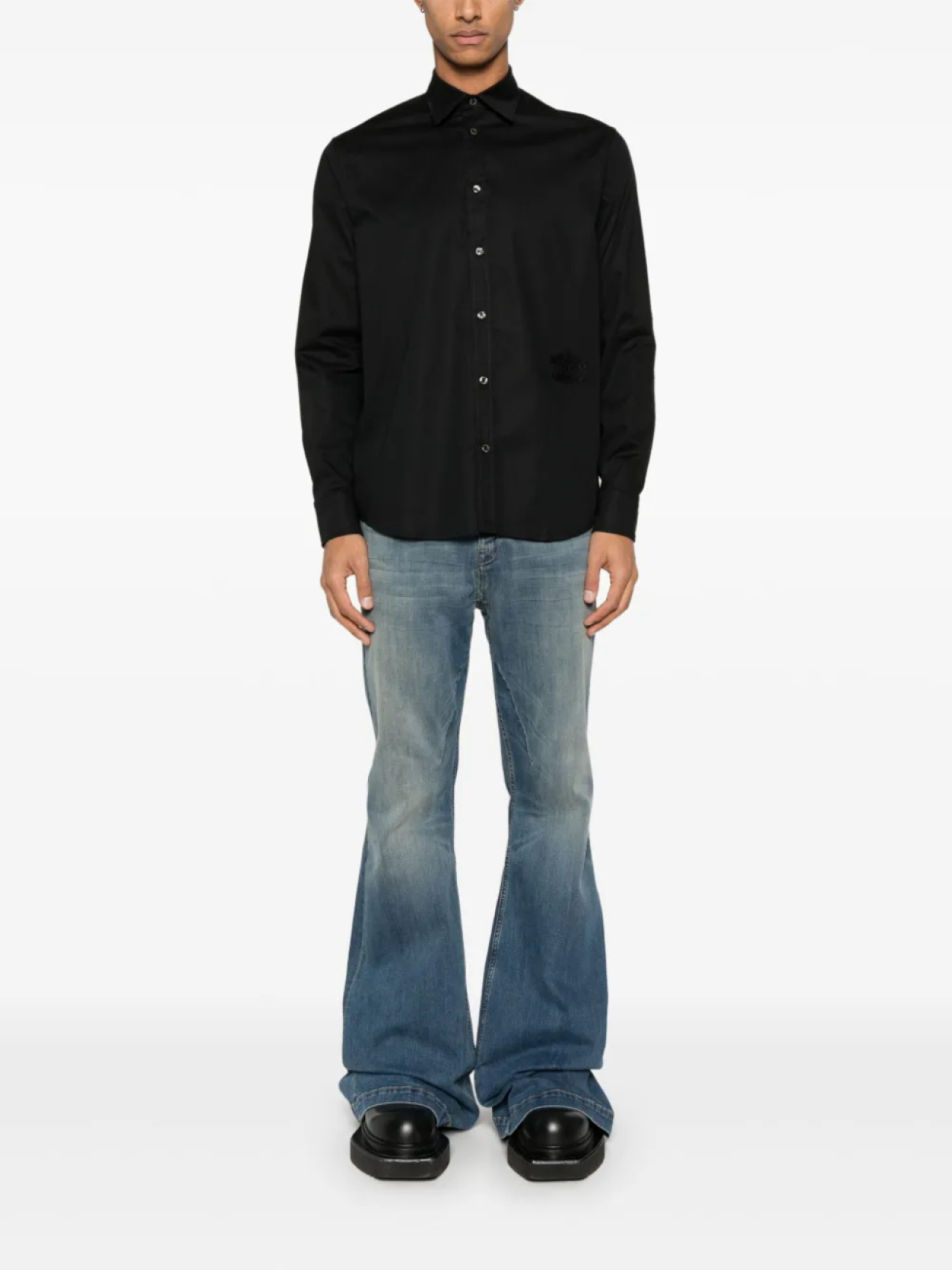 John Richmond рубашка с вышитым логотипом, черный
John Richmond рубашка с вышитым логотипом, черный