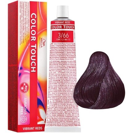 Полуперманентная краска для волос Professionals Color Touch 3/66 Vbrant Red, 60 мл, Wella
Полуперманентная краска для волос Professionals Color Touch 3/66 Vbrant Red, 60 мл, Wella