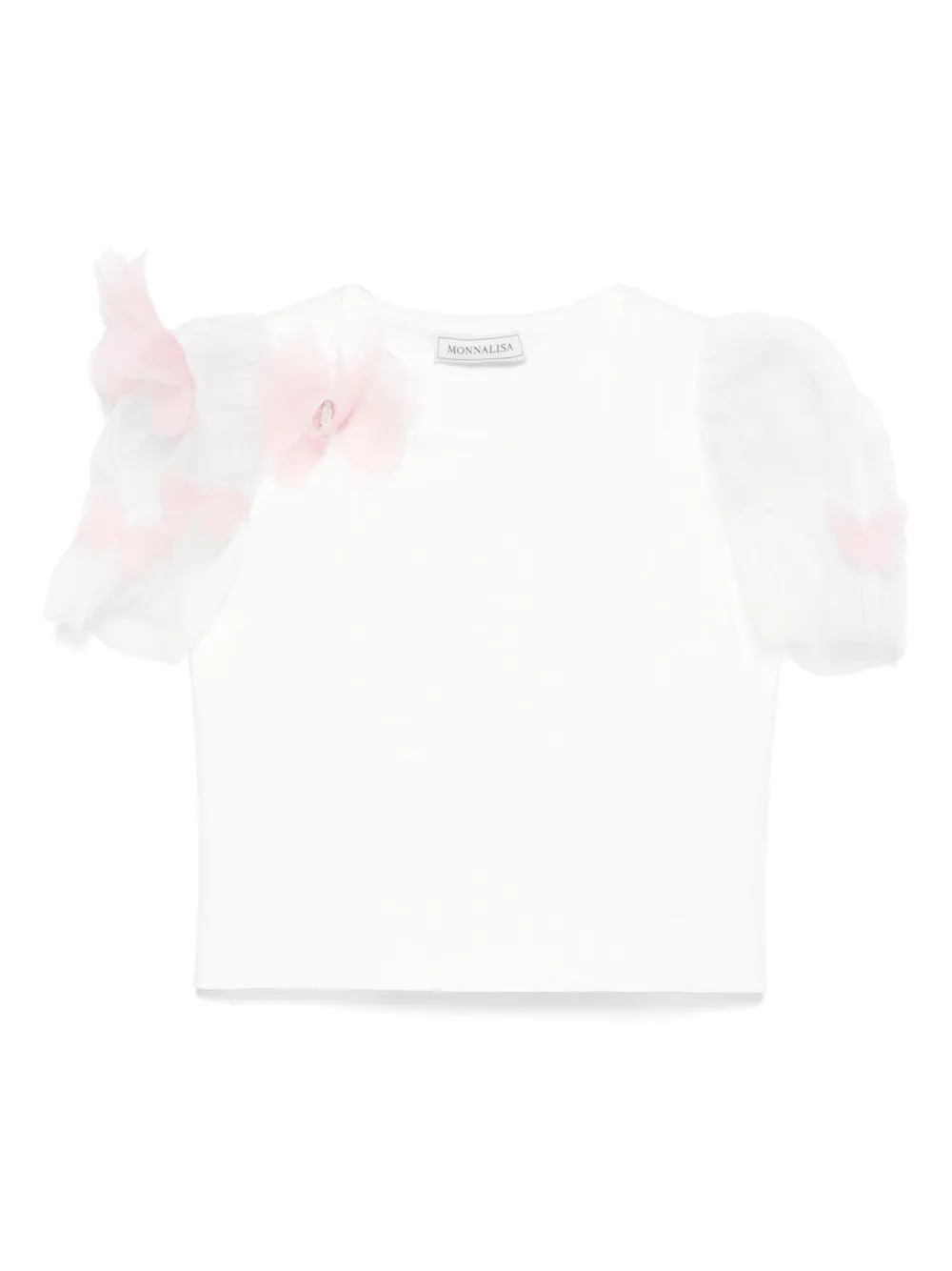 Футболка с рукавами из тюля Monnalisa, белый
Футболка с рукавами из тюля Monnalisa, белый