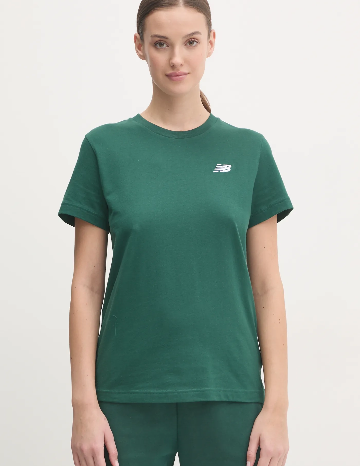 Хлопковая футболка New Balance, зеленый 
Хлопковая футболка New Balance, зеленый