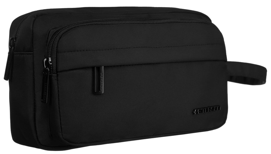 Вместительная и функциональная мужская косметичка PETERSON черная косметичка с ручкой и карманом на молнии
Вместительная и функциональная мужская косметичка PETERSON черная косметичка с ручкой и карманом на молнии