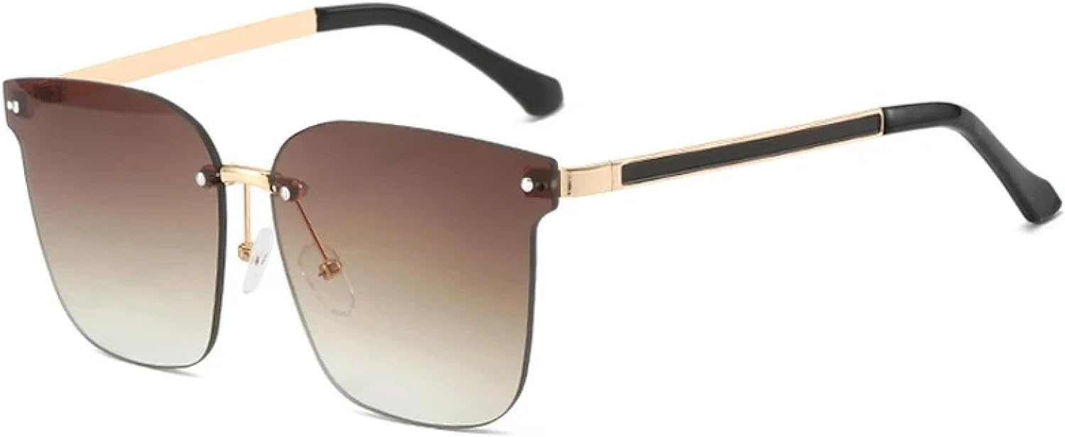 Большие солнцезащитные очки без оправы для женщин и мужчин, в стиле ретро, для занятий спортом на открытом воздухе и вождения, солнцезащитные очки с защитой от УФ-излучения UV400 TKKTLLT, Gold Tea
Большие солнцезащитные очки без оправы для женщин и мужчин, в стиле ретро, для занятий спортом на открытом воздухе и вождения, солнцезащитные очки с защитой от УФ-излучения UV400 TKKTLLT, Gold Tea