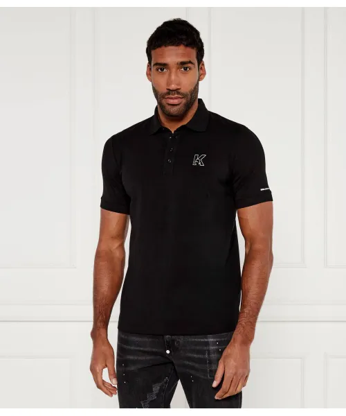 Футболка поло Regular fit Karl Lagerfeld, черный 
Футболка поло Regular fit Karl Lagerfeld, черный