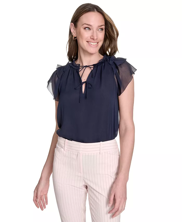 Женская блузка с разрезом на горловине и рукавами-крылышками Tommy Hilfiger, синий
Женская блузка с разрезом на горловине и рукавами-крылышками Tommy Hilfiger, синий