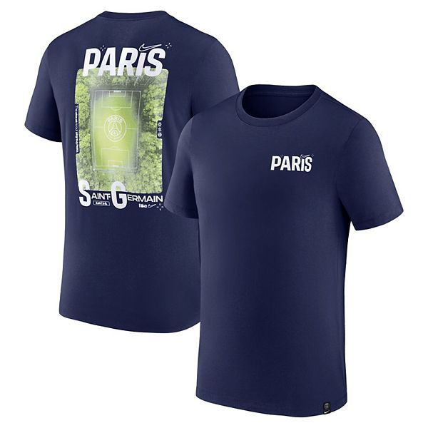 Мужская синяя футболка с принтом paris saint-germain Nike
Мужская синяя футболка с принтом paris saint-germain Nike