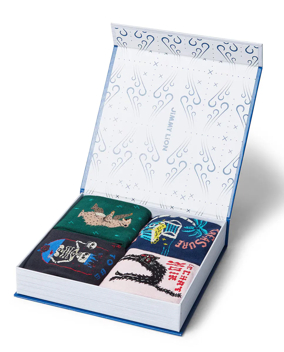 Чехол с тремя парами мужских носков - Коллекция Библиотеки Jimmy Lion, мультиколор
Чехол с тремя парами мужских носков - Коллекция Библиотеки Jimmy Lion, мультиколор