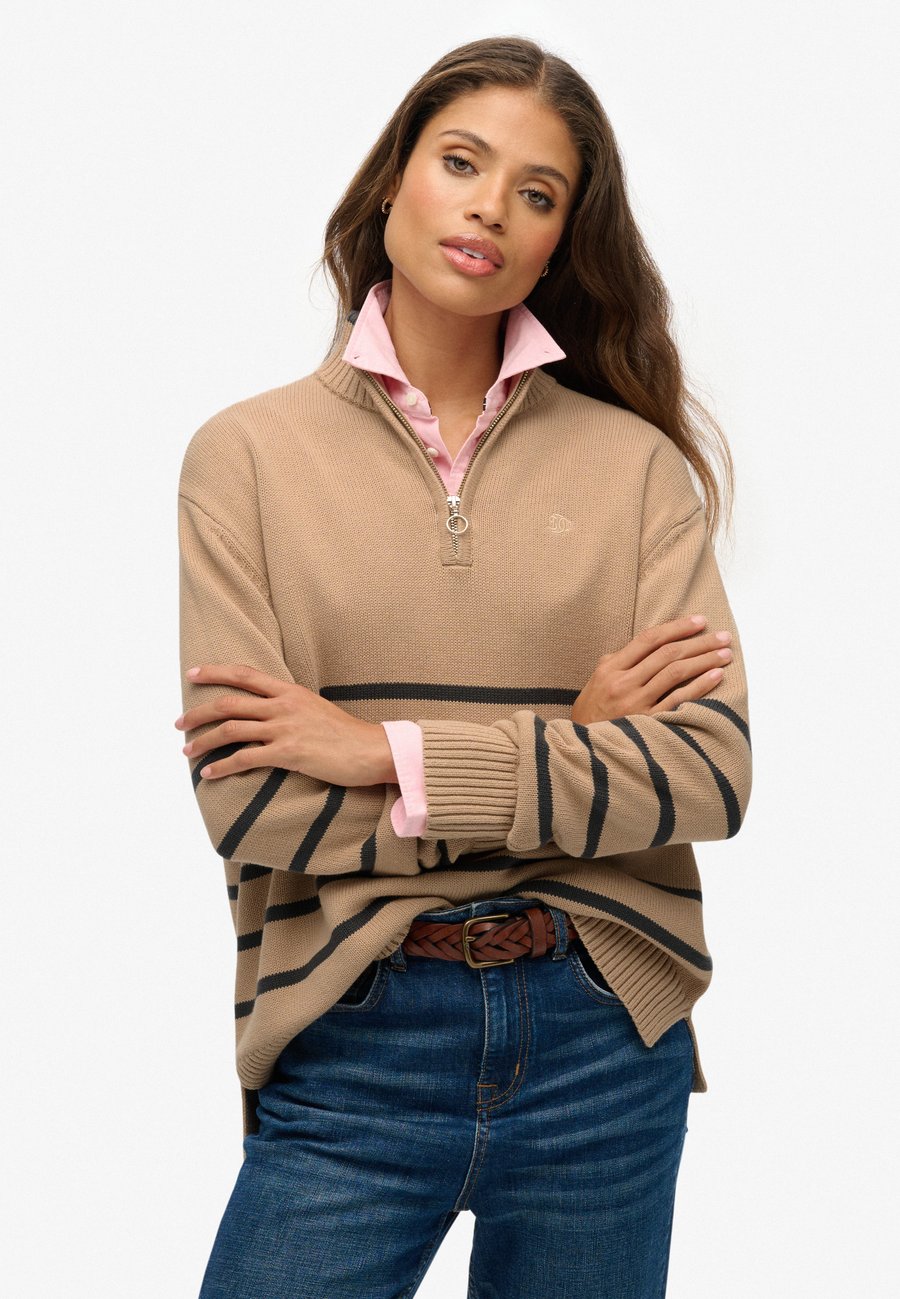 Джемпер Superdry & Co HALF ZIP, Lingayen Beige Shadow Grey Stripe/Beige
Джемпер Superdry & Co HALF ZIP, Lingayen Beige Shadow Grey Stripe/Beige