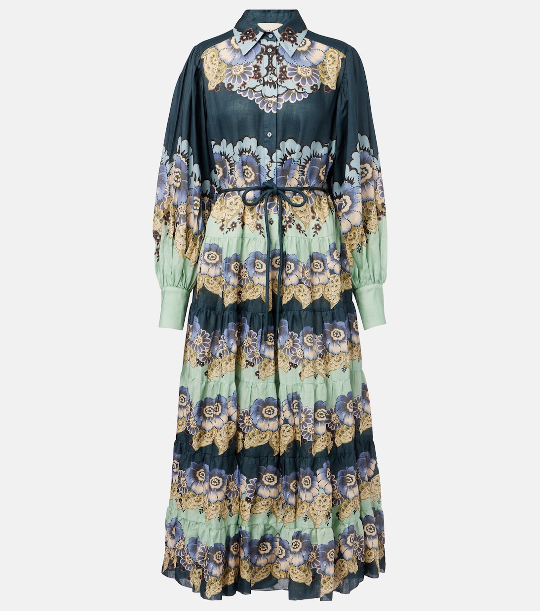 Мадлена цветочное платье-рубашка из рами Alémais, синий
Мадлена цветочное платье-рубашка из рами Alémais, синий