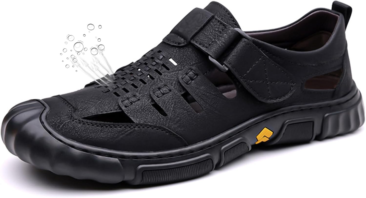 Мужские водонепроницаемые кожаные сандалии, с закрытым носком, водные сандалии, уличная обувь для хайкинга с регулируемыми ремешками, повседневная легкая нескользящая обувь Natlead, черный
Мужские водонепроницаемые кожаные сандалии, с закрытым носком, водные сандалии, уличная обувь для хайкинга с регулируемыми ремешками, повседневная легкая нескользящая обувь Natlead, черный