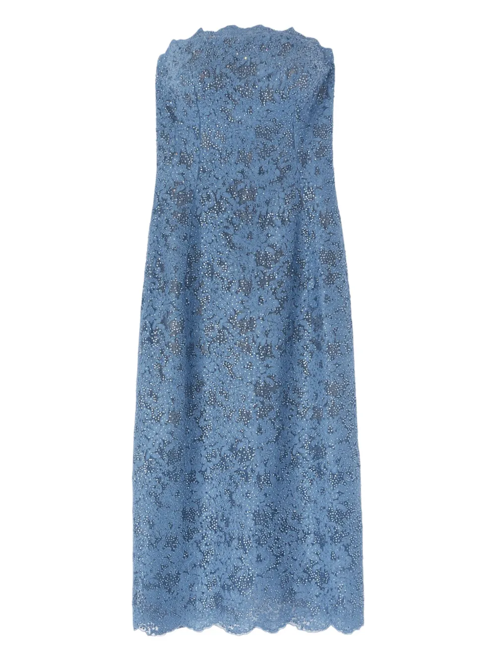 Платье миди из кружева макраме, украшенное кристаллами Ermanno Scervino, синий
Платье миди из кружева макраме, украшенное кристаллами Ermanno Scervino, синий