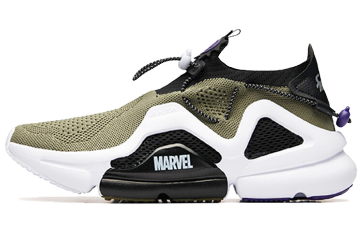 Кроссовки Marvel X для бега мужские с низким верхом зеленые/белые/черные Anta 
Кроссовки Marvel X для бега мужские с низким верхом зеленые/белые/черные Anta