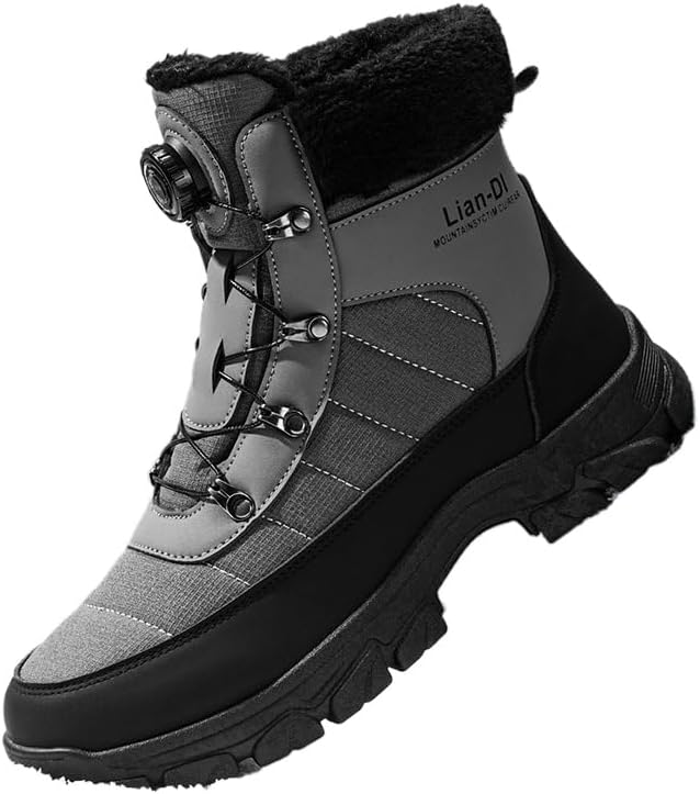 Мужские зимние ботинки с флисовой подкладкой, утепленные хлопковые ботинки, теплые высокие зимние ботинки для снега, повседневная и уличная зимняя обувь для мужчин Qacksv, серый
Мужские зимние ботинки с флисовой подкладкой, утепленные хлопковые ботинки, теплые высокие зимние ботинки для снега, повседневная и уличная зимняя обувь для мужчин Qacksv, серый