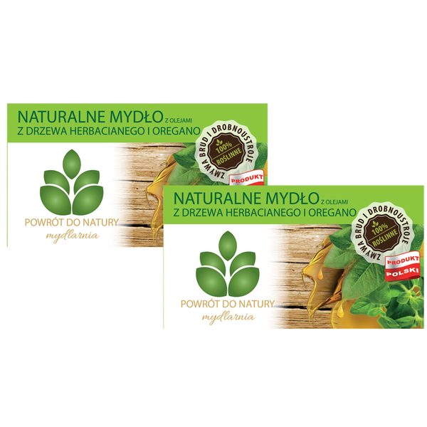 100% натуральное мыло на растительной основе с маслами чайного дерева и орегано, 2 шт. Powrót Do Natury
100% натуральное мыло на растительной основе с маслами чайного дерева и орегано, 2 шт. Powrót Do Natury