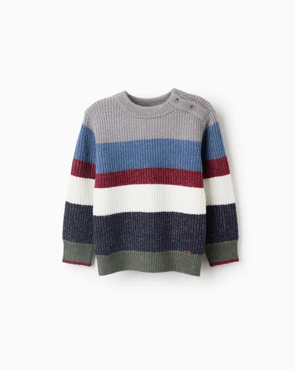 Детский полосатый вязаный джемпер Zippy, темно-зеленый
Детский полосатый вязаный джемпер Zippy, темно-зеленый