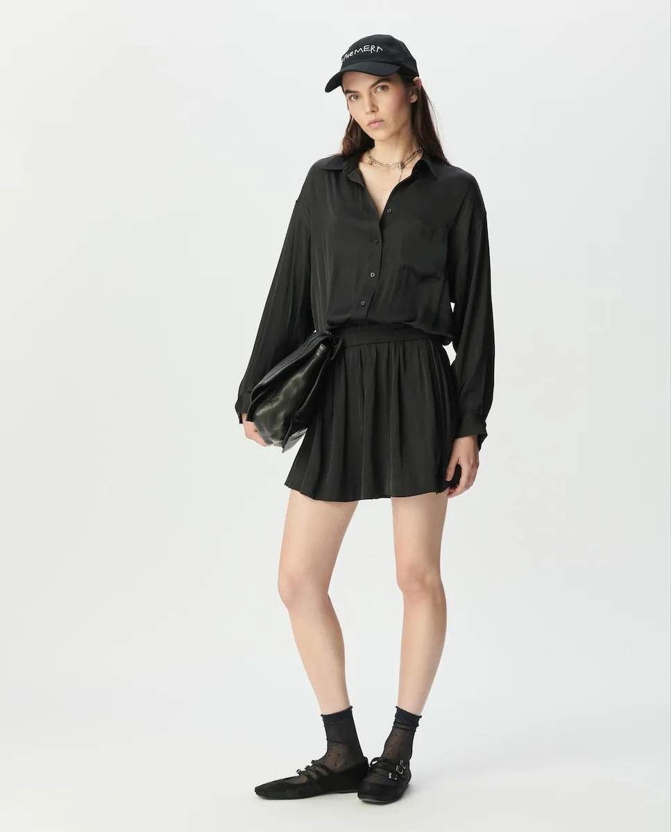 Платье-рубашка с эффектом тромплей IKKS, черный
Платье-рубашка с эффектом тромплей IKKS, черный