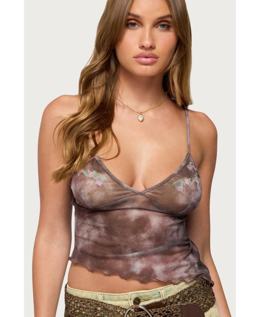 Женский асимметричный топ из сетчатой ткани с вышивкой Edikted, Brown
Женский асимметричный топ из сетчатой ткани с вышивкой Edikted, Brown