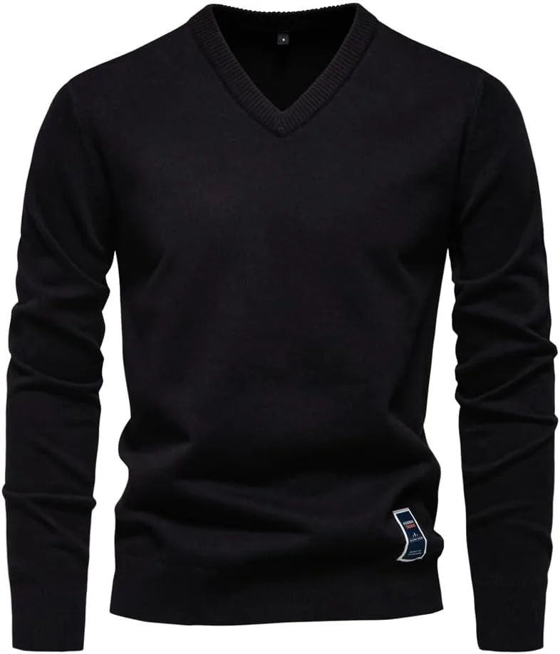 Мужской свитер с V-образным вырезом, хлопковый, приталенный RUMONTY
Мужской свитер с V-образным вырезом, хлопковый, приталенный RUMONTY