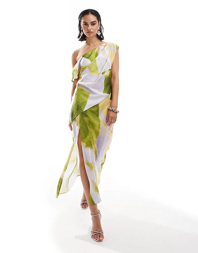 Платье миди ASOS DESIGN из атласа с открытыми плечами, драпировкой и разрезом, с сиреневым камуфляжным принтом
Платье миди ASOS DESIGN из атласа с открытыми плечами, драпировкой и разрезом, с сиреневым камуфляжным принтом