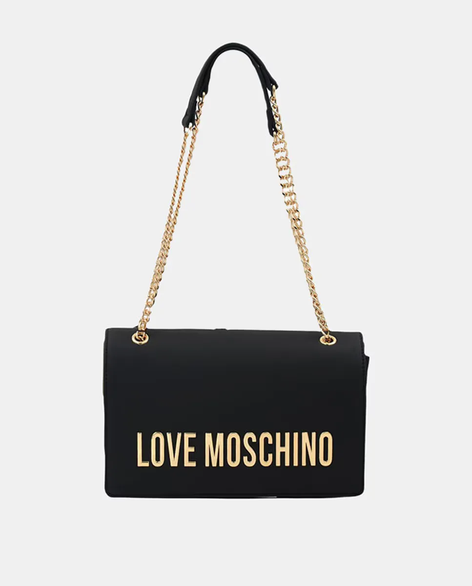 Сумка через плечо с ручкой-цепочкой, клапаном и застежкой на магнитную кнопку Love Moschino, черный
Сумка через плечо с ручкой-цепочкой, клапаном и застежкой на магнитную кнопку Love Moschino, черный