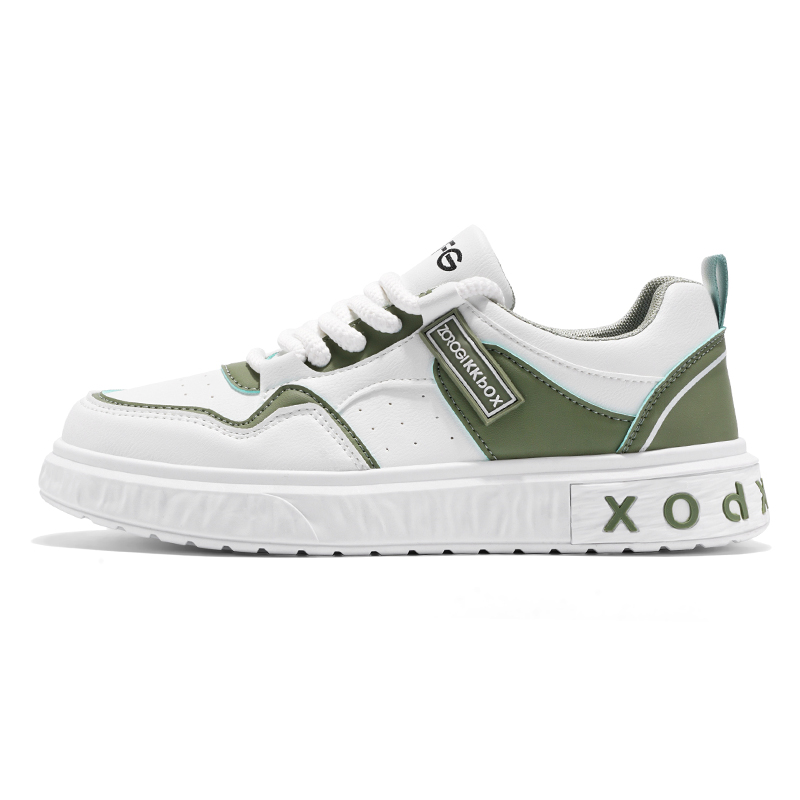 Boogie Bear Скользоустойчивые водонепроницаемые износостойкие балансовые низкие скейтерские кроссовки мужские бело-зеленые, цвет White Green 
Boogie Bear Скользоустойчивые водонепроницаемые износостойкие балансовые низкие скейтерские кроссовки мужские бело-зеленые, цвет White Green