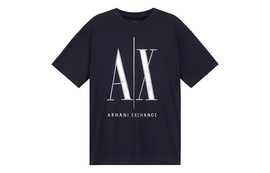 Футболка мужская темно-синяя Armani Exchange, темно-синий 
Футболка мужская темно-синяя Armani Exchange, темно-синий