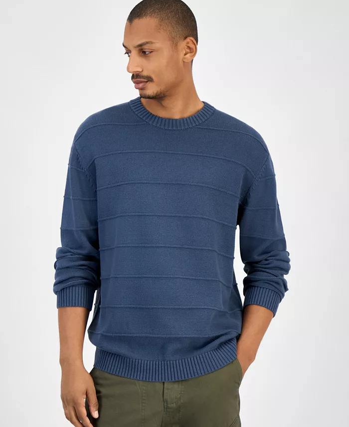 Мужской ребристый свитер с круглым вырезом Sun + Stone, синий
Мужской ребристый свитер с круглым вырезом Sun + Stone, синий