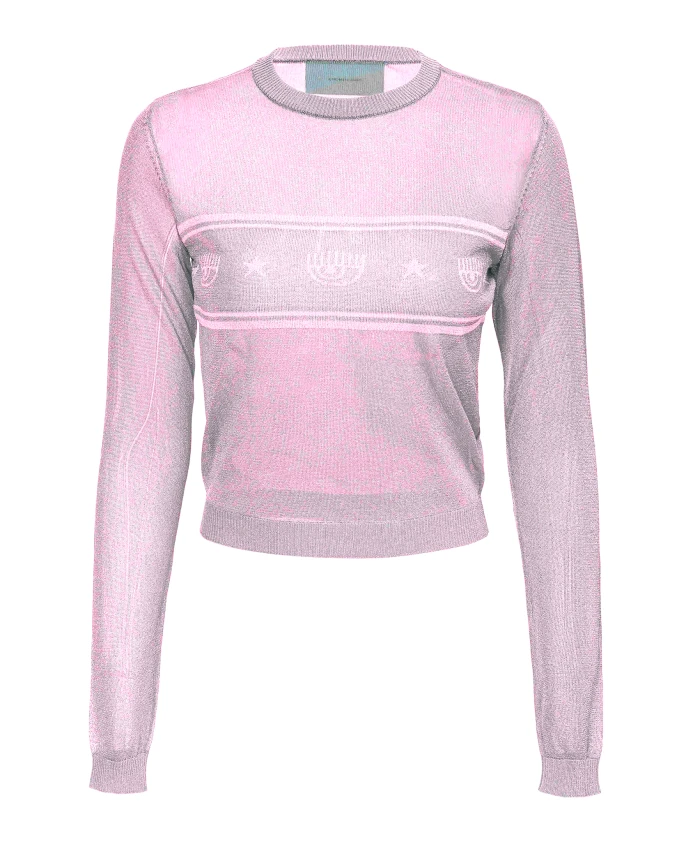 Розовый свитер с круглым вырезом Chiara Ferragni Collection, розовый
Розовый свитер с круглым вырезом Chiara Ferragni Collection, розовый