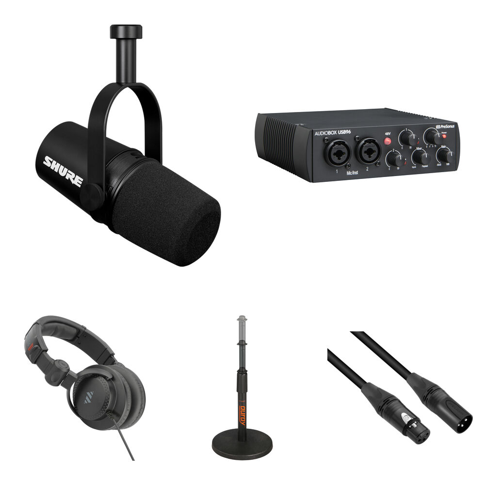 Динамический микрофон Shure MV7X Podcast XLR Microphone Kit with PreSonus AudioBox
Динамический микрофон Shure MV7X Podcast XLR Microphone Kit with PreSonus AudioBox