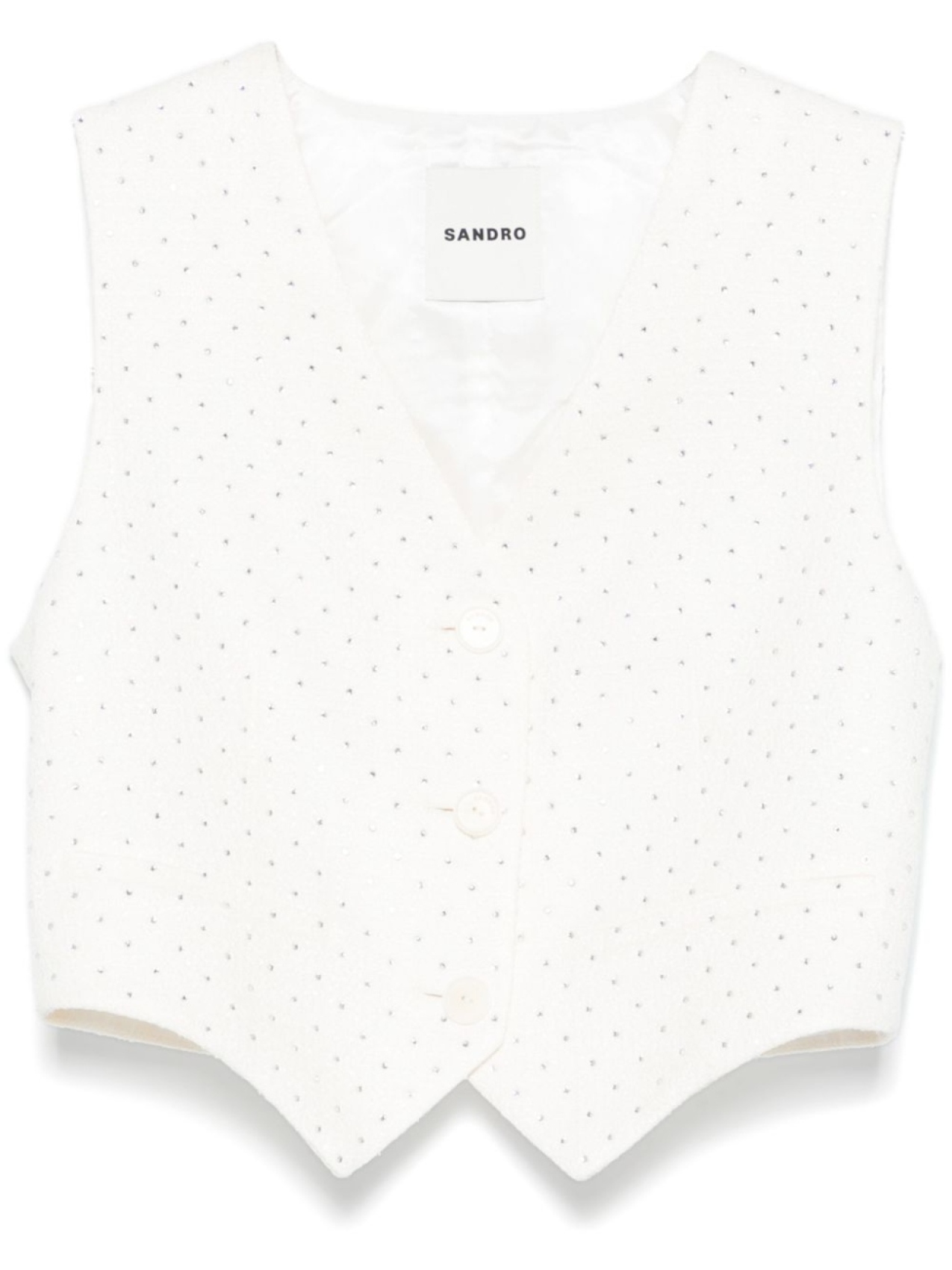 SANDRO жилет со стразами, белый
SANDRO жилет со стразами, белый
