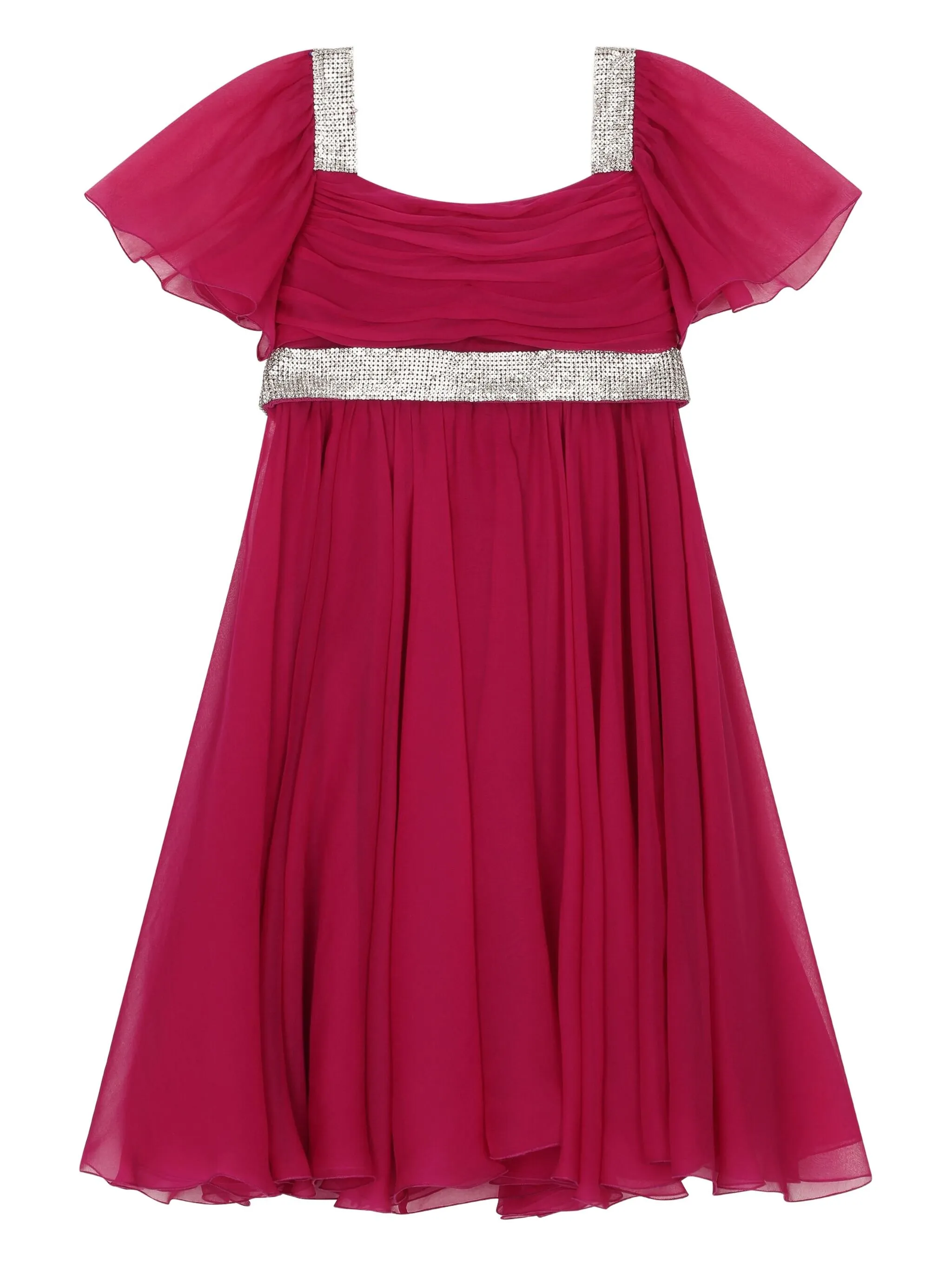 Платье с декорированным поясом Dolce & Gabbana Kids, розовый
Платье с декорированным поясом Dolce & Gabbana Kids, розовый